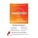 Supplément de ménopause d'Amberen pour les femmes, 60 capsules, cliniquement prouvé, aide à soutenir l'équilibre hormonal, aide à soulager 12 symptômes de ménopause: Flashs chauds, Sueurs de nuit, Swings d'humeur et plus