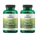 Swanson Thistle de lait - Supplément de soutien du foie à base de plantes - Formule naturelle aidant à maintenir la santé et le bien-être - (100 capsules, 500mg chacune) 2 Pack