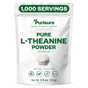 Poudre de L-Theanine purisure, 100 g, poudre de L pure Theanine qui favorise la relaxation et le focus, supplément pour la fonction cognitive, pas de remplissage, non-OGM, 1000 portions