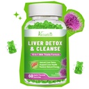 Gummies de chardon de lait pour adultes enfants. Nettoyer le foie Detox Repair Gummies, Lait Thistle Extract Supplément pour le soutien du foie Antioxydant digestif, 60ct saveur de pomme