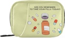 Sac à pilules Naanle 7 jours - Portable Weekly Pill Organizer avec fermeture éclair, taille compacte pour le support de supplément vitamine