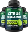 3 Pack Extrait de Citrus Bergamot 1000mg, Supplément pour le cœur, le système immunitaire et le vieillissement en santé - Pure 360 Capsules Vegan