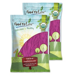 Nourriture pour vivre en poudre de jus de currant noir biologique, 16 livres — Non-OGM, Raw, Kosher, Vegan Superfood, Bulk, Riche en antioxydants, Idéal pour les jus, boissons et smoothies, Contient Maltodextrine