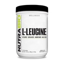 NutraBio 100% pur L-Leucine - Récupération et soutien musculaire - Forme naturellement fermentée sans acide aminé - végétalien, non-OGM, sans gluten - (500 grammes)