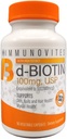 IMMUNOVITES High Dose Biotin (als d-Biotin, USP) 100mg (Äquivalent zu 100.000mcg) 90 Kapseln, Hohe Potenz