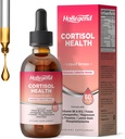Suppléments de cortisol pour femmes, gouttes liquides de cortisol bien-être, 16 en 1 Réducteur de détox de cortisol w. Ashwagandha, Magnésium, L-Theanine, Folate pour la relaxation et l'équilibre hormonal, Fraise