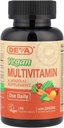 DEVA Tablettes minuscules Multivitamines véganes pour femmes et hommes, Multivitamine avec fer, Supplément minéral, Vitamine C, Complexe vitamine B, Vitamine B12, Vitamine E, zinc, Sans gluten, 90 comprimés