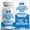 Life Strength Potassium & Magnésium Complex avec Aspartate, Oxyde, Glycinate, Gluconate & Citrate - 1000mg (90 Capsules) Médecins conçus et sur mesure mélangés