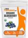 BulkSupplements.com Organic Blueberry Powder - Antioxidans Support, Bluberry Supplement - Vegan & Gluten Free, 3g pro Servierung, 1kg (2.2 lbs) (Pack von 1)