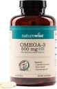 NatureWise Omega 3 Fish Oil - 500 mg per Pill - EPA & DHA - Immune Support, Brain Health & Optimal Wellness - Gluten and Soy Free, Non-GMO - 180 Softgels[6-Month Supply]