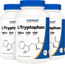 Nutricost L-Tryptophane 500mg, 120 Capsules (3 bouteilles)
