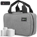 Kaddy Secure Pill Organizer Box, entreposage pour bouteilles de médicaments ou suppléments; toilette; voyage ou maison, écluse approuvée par TSA(Grey)