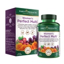 Produits de pureté Femmes Perfect Multivitamine équilibré Multi - Soutient la santé urinaire, immunitaire, os + muscles, cheveux, peau, ongles, un probiotique Elite pour la santé digestive + Plus - 120 comprimés