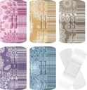 120 Pcs Tissu Adhésif Flexible Bandages Bulk Formes et Patterns assortis Small Colorful Jolie bandages de tissu avec Pad sans bâton 3 x 1 pouce pour les coupes Wound Scrapes Femmes (Mandala)