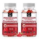 Glycinat de magnésium 400mg, supplément potassique de Mg avec complexe de malate de magnésium chélaté, vitamine D, B6 et CoQ10, supports pour la mémoire, calme, l'humeur et le sommeil - 60compte (paquet de 2)