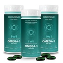 Iwi Omega-3, 90 Softgels (90 portions), Algae Omega 3 à base végétale végétalienne avec EPA + DHA, complément alimentaire de soutien pour corps entier, krill et huile de poisson alternative, sans arrière-goût de poisson
