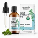 Huile d'Origan sauvage soluble dans l'eau gouttes liquides organiques - Huile d'Origan pour les gorilles et les gorilles saines, soutien digestif et immunitaire, santé respiratoire