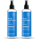 Spray d'huile de magnésium pur 12oz (2 pack) – Spray de magnésium biologique USP, Glycinat de magnésium topique, huile de magnésium pour pieds, corps, muscles et crampes de jambes – Fabriqué aux États-Unis