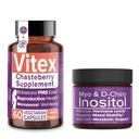 Rose intime Économisez 10% sur l'équilibre hormonal et le bien-être de la reproduction – Supplément de Chasteberry de Vitex + Poudre d'inositol de Myo & D-Chiro pour PCOS et soutien menstruel