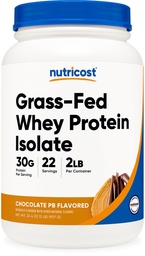 Nutricost Protéines de lactosérum à l'herbe (Beurre d'arachide chocolaté) 2LBS - Non-OGM, sans gluten, arômes naturels