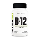 NutraBio Méthyl B-12 Supplément vitamine, 2000mcg – Promotion de la santé cellulaire et du bien-être, 90 Capsules végétales