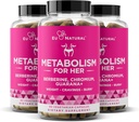 Métabolisme pour son ensemble de 3 paquets - pilules de perte de poids pour les femmes - Suppresseur d'appétit, brûleur de graisse, Booster de métabolisme - Combat Cravings & Lose Belly Fat - Berberine, Picolinate de chrome et Guarana