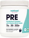 Nutricost poudre pré-entraînement pour les femmes, framboise bleue, 30 portions
