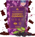 TrueSeaMoss Sea Moss Elderberry Gummies für Erwachsene & Kinder – mit Burdock Root, Bladderwrack & Magnesium – Vegan, Non-GMO Formel – Made in USA – 60 Gummies