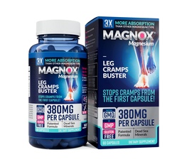 MAGNOX® Crampes de jambe Buster (en anglais seulement) 380mg Magnésium pour les crampes de jambe à la nuit Supplément de magnésium pour spasmes musculaires (en anglais seulement) 3X Plus Absorption (en anglais seulement) Minéraux de mer Morte (en anglais seulement)