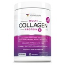 Poudre de collagène multiple pour femmes - Poudre de collagène hydrolysée non aromatisée pour femmes de types I II III V & X plus vitamine C et acide hyaluronique pour belle peau de cheveux et ongles - 30 portions