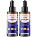 Vitamatic 2-Pack Melatonine 20mg gouttes liquides - 2 fl oz (59 ml) Chacun - Fleur de baie naturelle - Non-OGM, Supplément végétarien pour les adultes