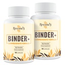 Detox Binder Supplement – Aktivkohle, Zeolith, Bentonit Clay, Milchdistel, Proprietäre Mischungen - Leber & Gut, Max Absorption, 180 Vegan Kapseln