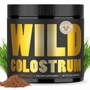 Colostrum Supplement - Gras Fed Pure Bovine Colostrum Powder - 2000mg & 400mg IgG (calostro bovino) - Gut, Immunität, Haut, Haarunterstützung - Sugar Free, Natural Cacao Flavour, 30 Servietten