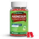 Glycinat de magnésium 600mg pour les femmes et les hommes, avec Magnésium L-Thréonate 300mg, CoQ10 et poivre noir, Vegan (60 comte)