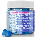 Alpha GPC Huperzine A PhosphatidylSerine L-Theanine Blue Spiruline Bioperine Gommies, Alpha GPC Huperzine-A Phosphatidyl Serine L Supplément Theanine, Capsules de poudre Comprimés Suppléments liquides Alt