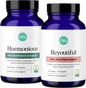 Ora Organic BeYouTiful & Hormone Balance Bundle: Natural Beauty & Wellness Essentials for Women, 60 Capsules Vegan avec Vitamines B + 90 Capsules Formulées avec Ashwagandha et plus.