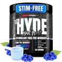 ProSupps M. Hyde Max Pump Pre Workout Powder - Stim-Free Preworkout supporte le débit sanguin, le volume musculaire et l'endurance - sans caféine oxydé ni suppléments de fitness (Razz bleu, 20 portions)