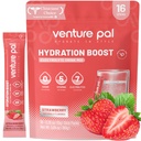 Venture Pal Sugar Free Electrolyte Powder Packets - Liquid Daily IV Drink Mix for Rapid Hydration & Party Recovery | 5 Vitamine & 7 Elektrolyte| Keto Friendly | Non-GMO | Certified Vegan | 16 Sticks