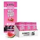 Conceptions nutritionnelles LPS Collagène liquide et supplément de protéines de lactosérum - boisson non-OGM, sans sucre - favorise la santé de la peau et des cheveux pour les hommes et les femmes, pastèque, simple service (25 paquets)