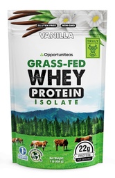 Opportuniteas Poudre Isolée aux protéines de Vanille de l'herbe - 22g Poudre de protéines sans édulcorants artificiels, vaches sans hormones, non OGM - 1lb