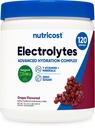Poudre complexe d'électrolyte Nutricost (120 portions, raisin) - Mélange de supplément d'hydratation avec vitamines et minéraux
