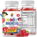Gommies de magnésium pour les enfants et les adultes - 100mg - Calme Magnésium Chews - Supplément à croquer de Citrate de magnésium pour le soutien de l'humeur et des muscles - 30 Gommies