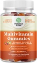 Gommies multivitamines pour adultes - Gommy multivitamines halales avec biotine B12 - Multivitamines sans gélatine pour hommes et femmes - Gommy multivitamines avec zinc et vitamine D - Non-OGM sans gluten - 90 Compte