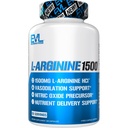 Evlution Nutrition Booster d'oxyde nitrique L-Arginine Supplément - supplément d'oxyde nitrique à haute puissance avec 1500mg de L Arginine HCL pour pompes améliorées Croissance musculaire et vasculaire