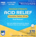 Rite Aid Acid Reducer, Fatotidine Comprimés de force maximale, 20 mg - 2 bouteilles, 85 Comptez chaque (170 Compte Total)