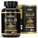 Organic Shilajit mit Fulvic Acid, Huminsäure, 85+ Minerals- Gold Grade Plus - Gleich wie Harz - Energie, Stamina, Gehirnunterstützung - 120 Kapseln - Made in USA