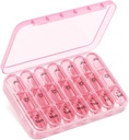 Pill Organizer 3X un jour ,Pink Perfection Portable Pill Case , 7 jours Compartiment hebdomadaire , Voyage élégant essentiel pour les fashionistas , BPA-Free Health Companion