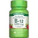 Nature's Truth Sublingual Methylcobalamin B-12 5000mcg Tabs, Berry 60 ea (Pack of 3)