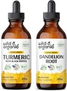 Wild & Organic Turmeric Tinte 4 fl oz & Dandelion Wurzel Tinktur 4 fl oz