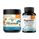 Sandhu's Bovine Colostrum Poudre et Magnésium Glycinate Capsules Lysinate